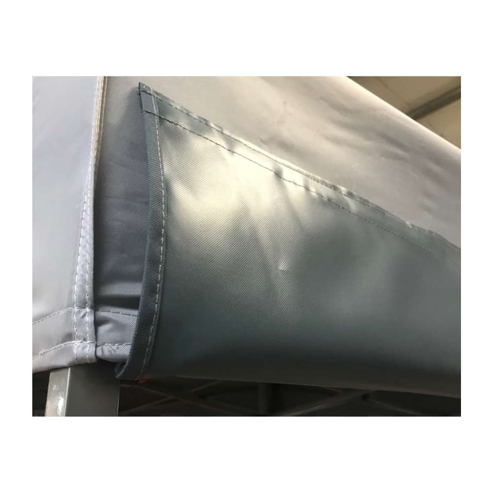 Gongoll Pavillon Dachrinne - Klettverbinder grau