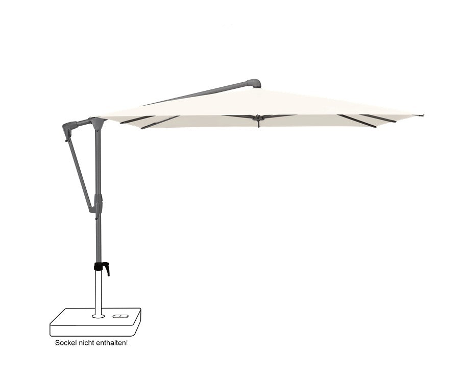 Glatz Seitenmastschirm SUNWING® Casa anthrazit - Design 150 natur