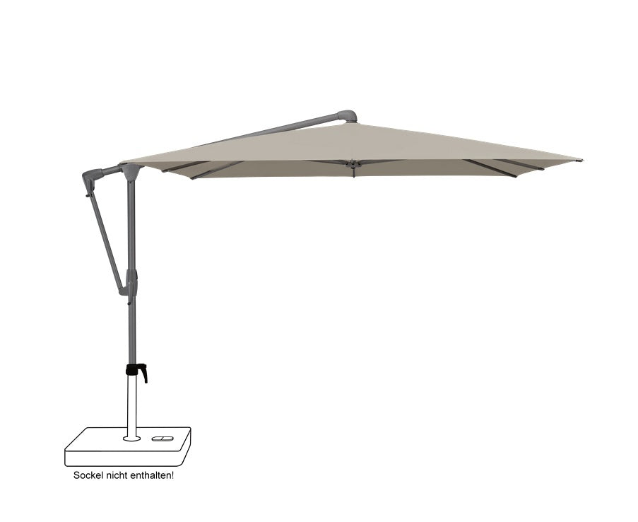 Glatz Seitenmastschirm SUNWING® Casa anthrazit - Design 151 ash