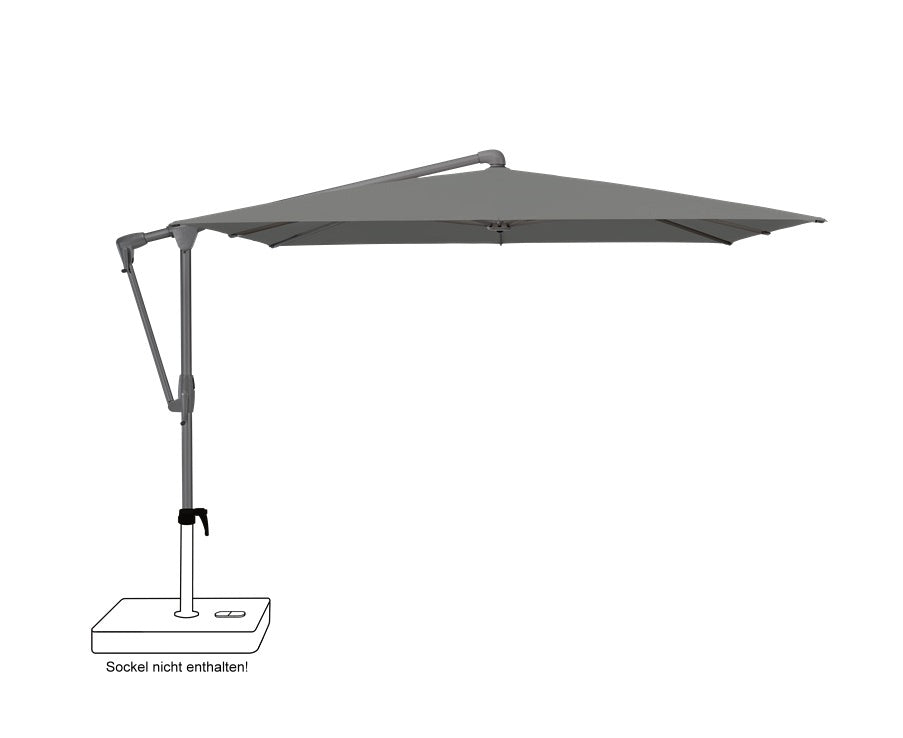 Glatz Seitenmastschirm SUNWING® Casa anthrazit - Design 157 - stone grey