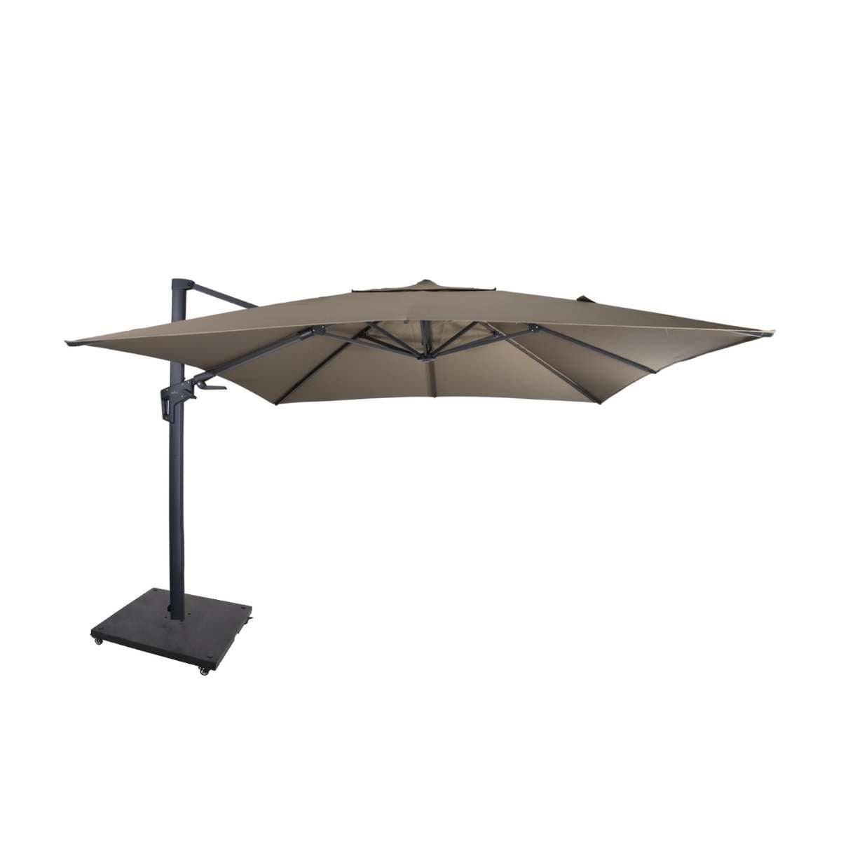 Lesli Living Ampelschirm VirgoFlex 3x3m inkl. 90kg Granitfuß