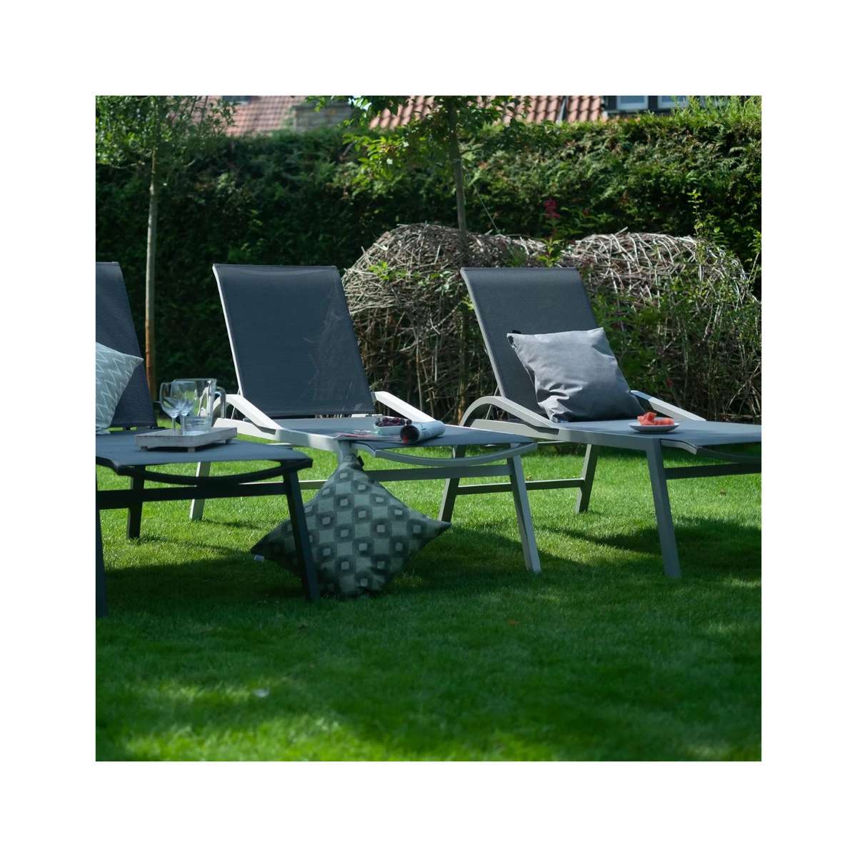 Milos Rollliege Gestell Aluminium, matt-anthrazit (16694)