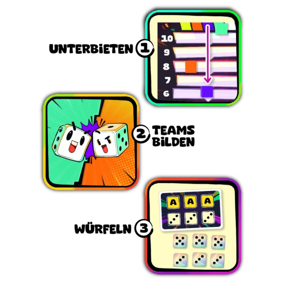 AMIGO Biddle Würfelspiel mit Stanztableau und Spielsteinen aus Holz (ab Sept. 2025)