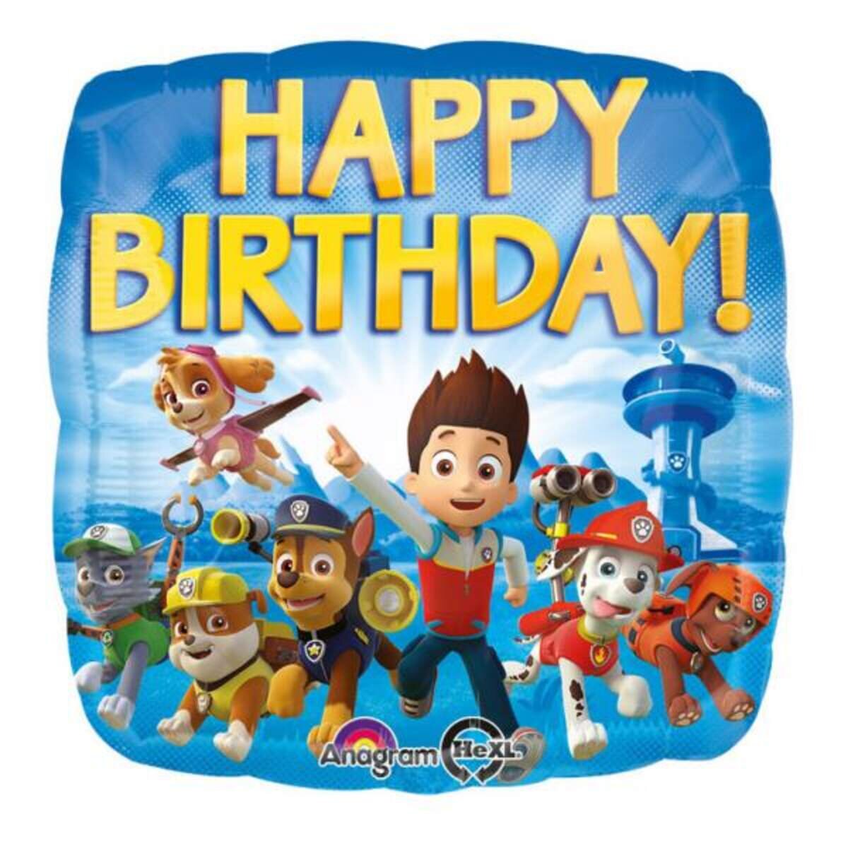 amscan Folienballon Happy Birthday Paw Patrol