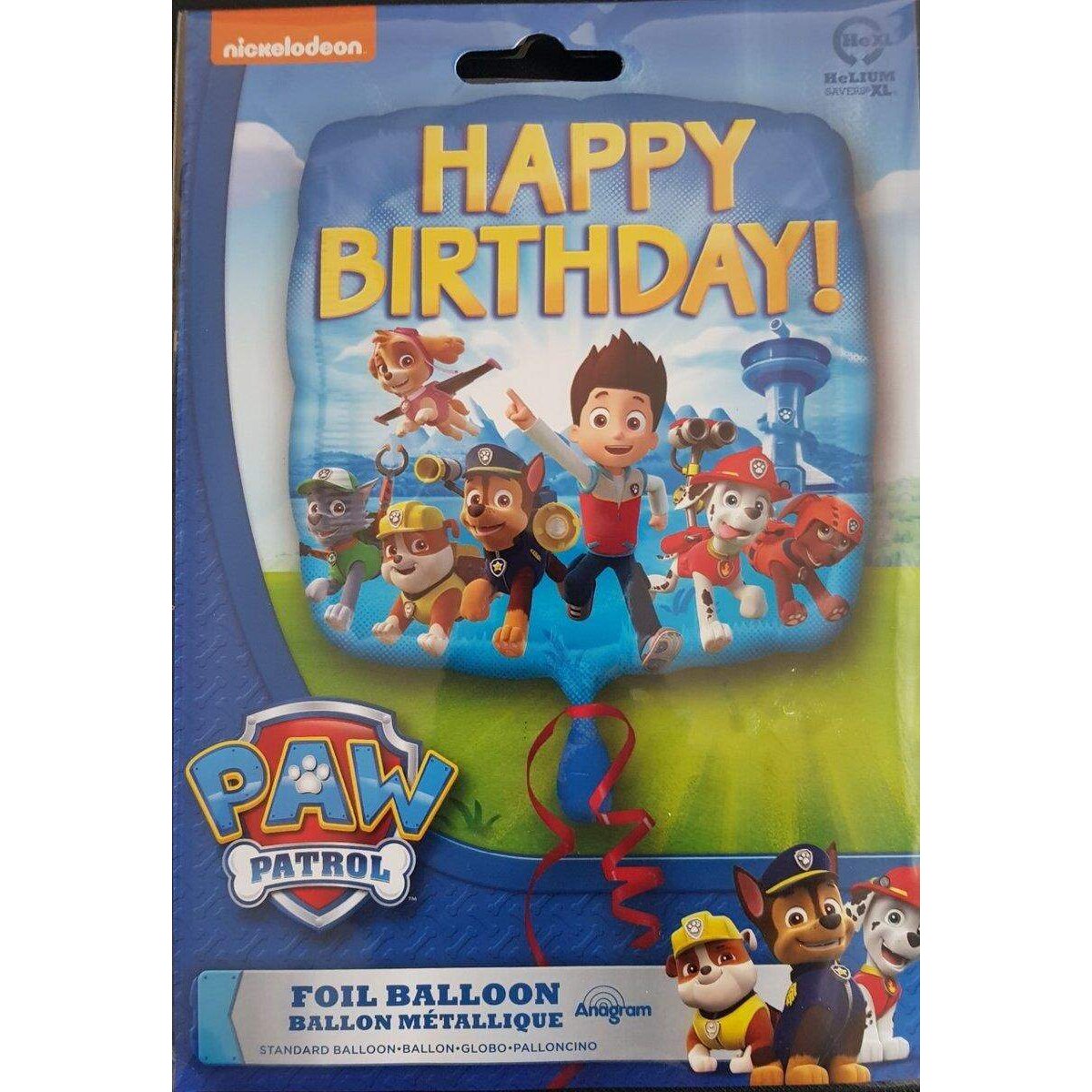amscan Folienballon Happy Birthday Paw Patrol