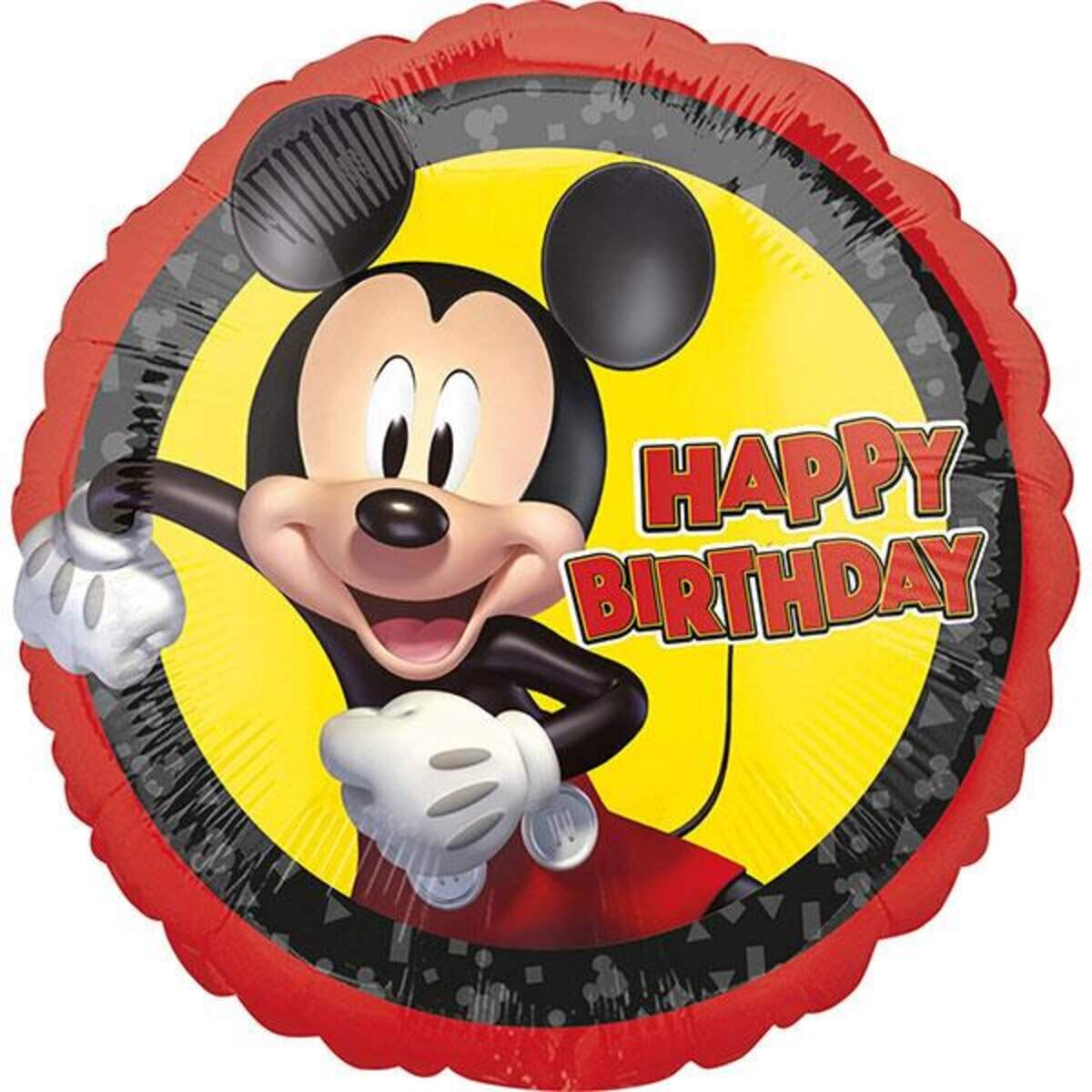 amscan Folienballon Mickey Mouse Happy Birthday, 43cm