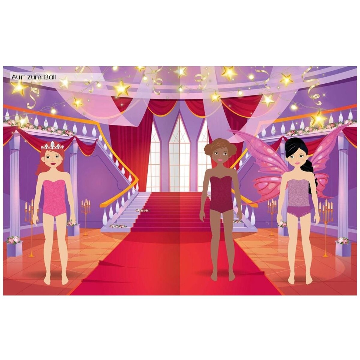 ars Edition Sticker-Anziehpuppen - Auf dem Feenball
