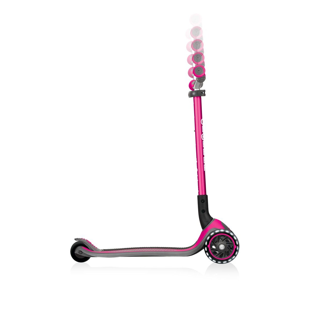 Authentic Sports Globber Master Lights pink, mit Leuchtrollen