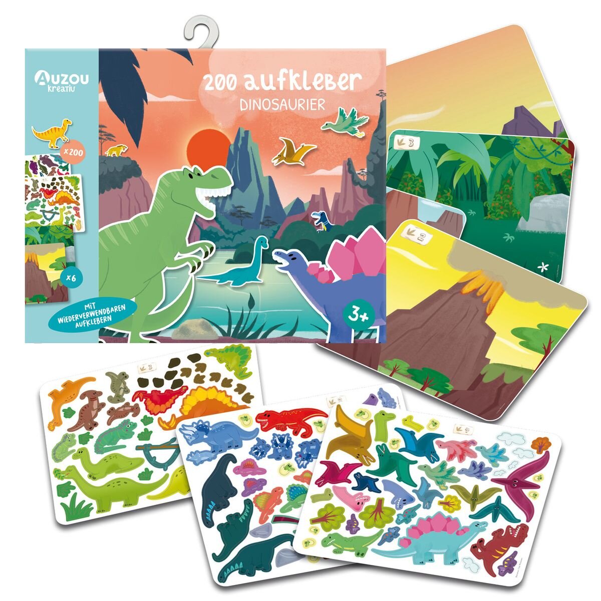 Auzou 200 Aufkleber - Dinosaurier