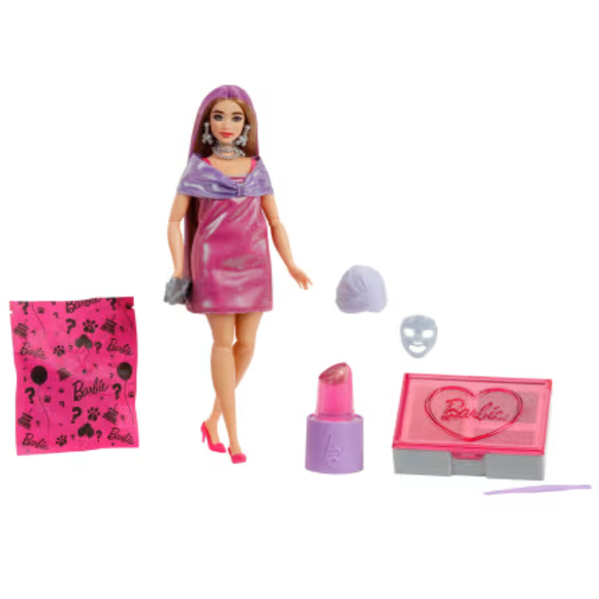 Barbie Party Unboxed Glam Party Series - Pink Curvy Doll