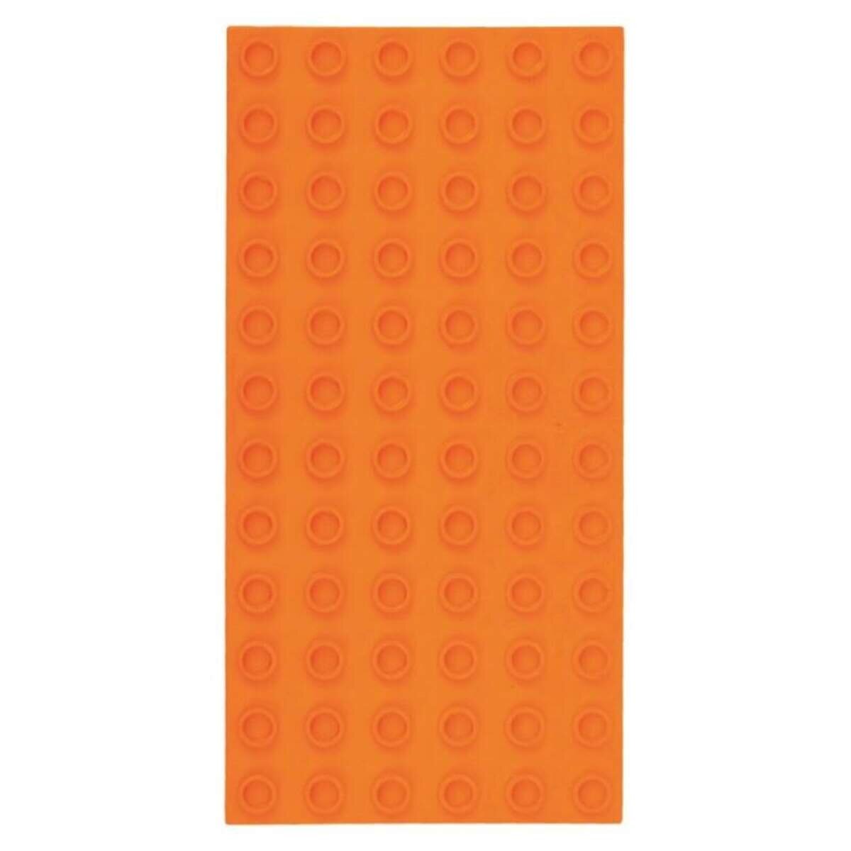 Strictly Briks Big Briks Grundplatten 2 Stück, je ca. 10 x 19 cm, 6 x 12 Noppen, orange