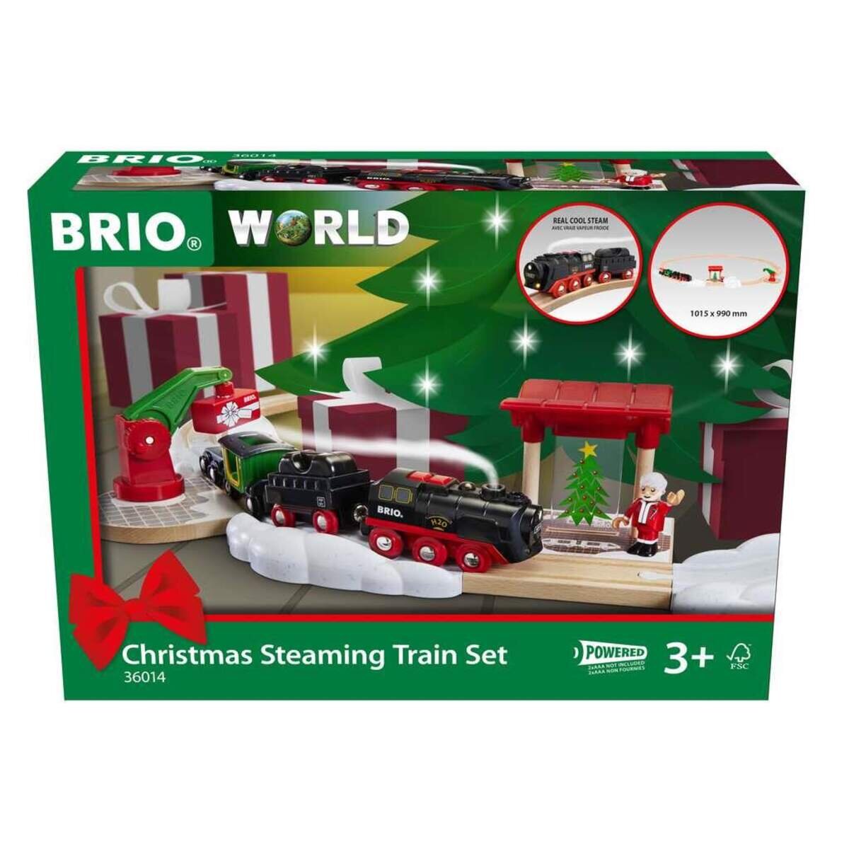 BRIO Batterie-Dampflok Weihnachts-Set
