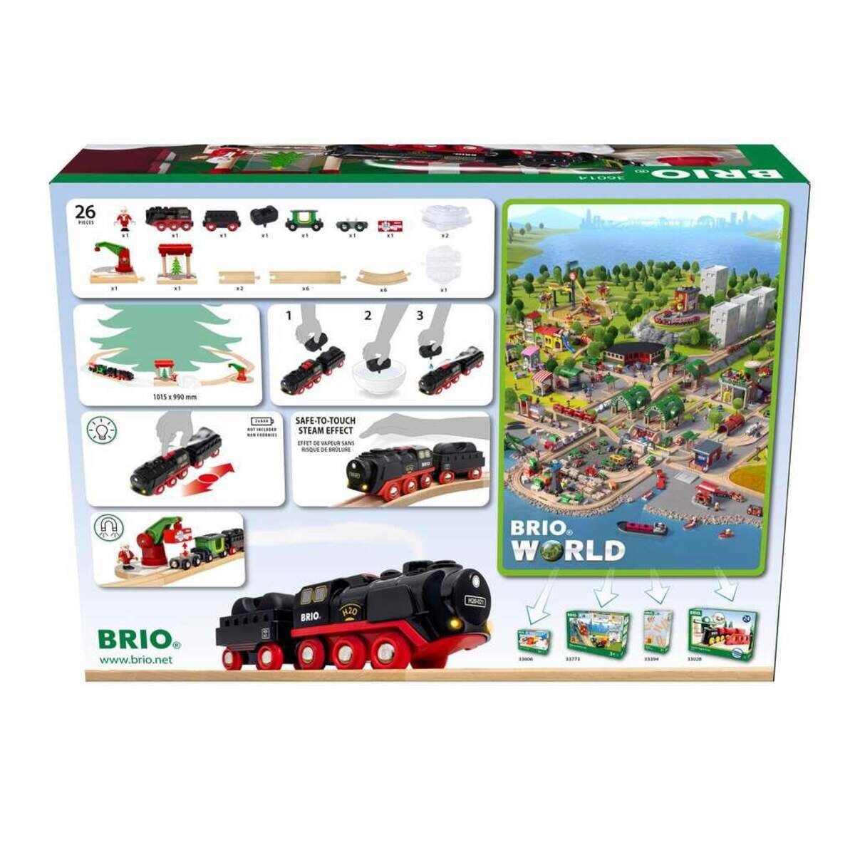 BRIO Batterie-Dampflok Weihnachts-Set