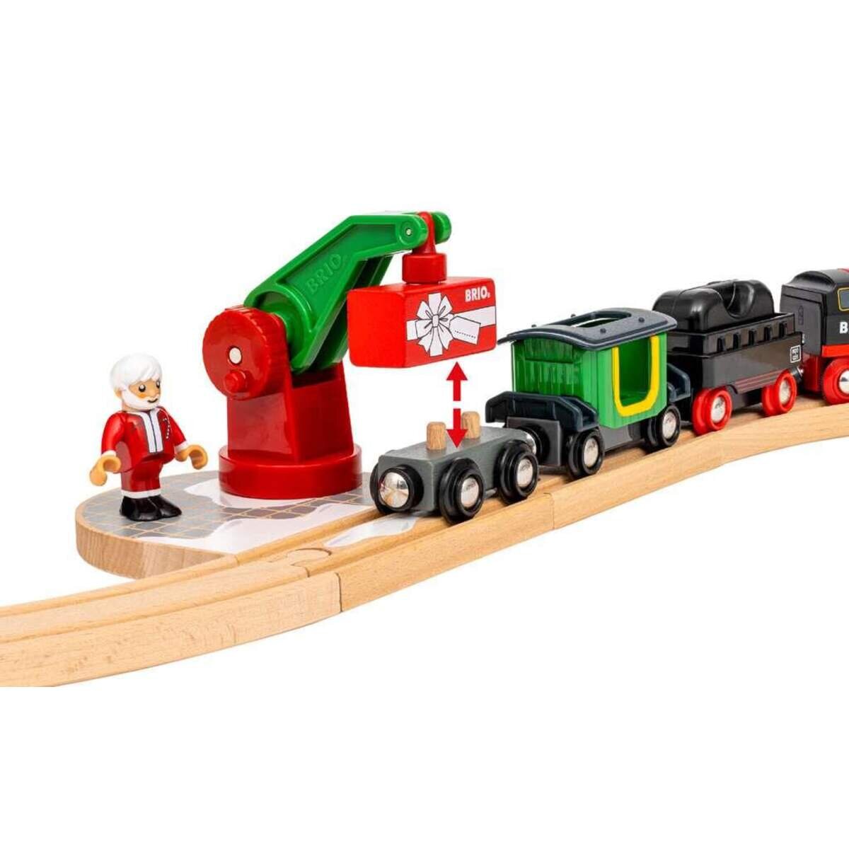 BRIO Batterie-Dampflok Weihnachts-Set