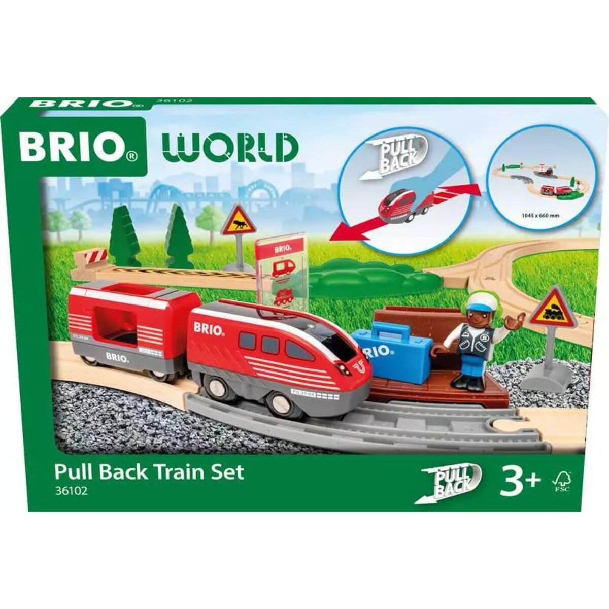 BRIO World Zugset mit Rückziehmotor