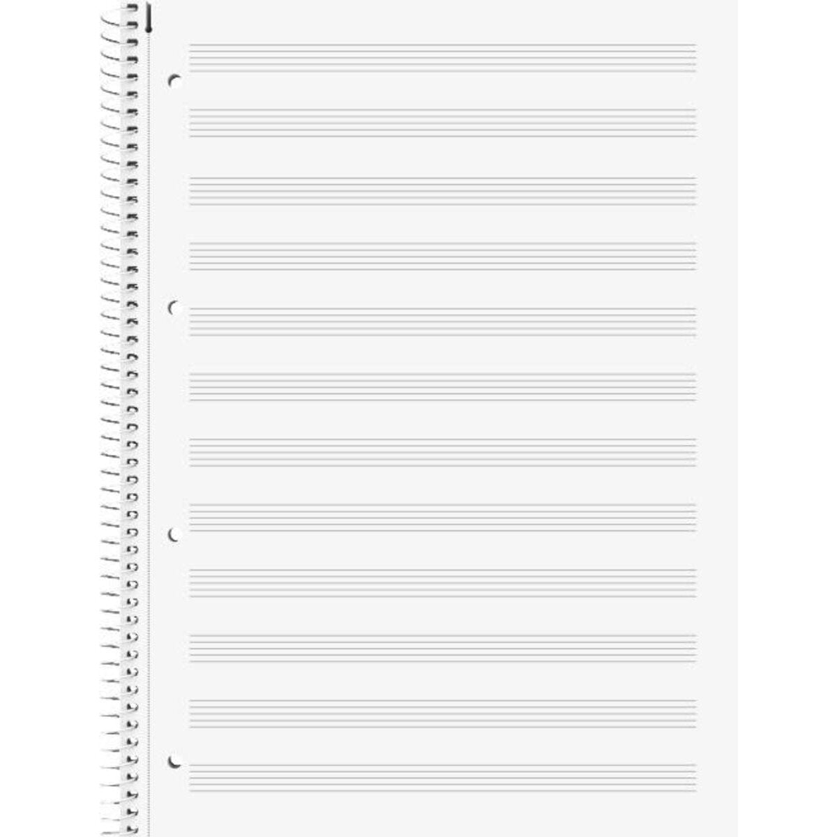 BRUNNEN Collegeblock Premium Student „Noten“, A4, 50 Blatt / 100 Seiten, Lineatur 14, violett