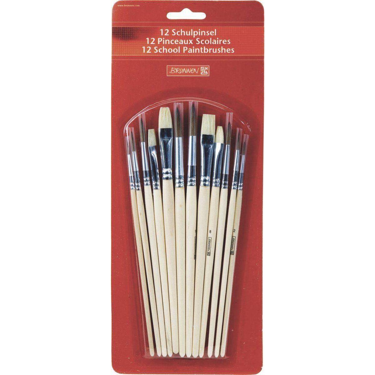 BRUNNEN Schulpinselset, 12 Stück