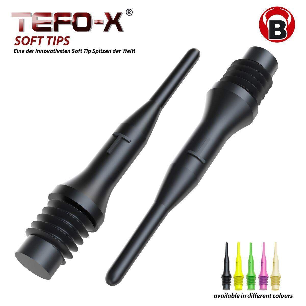 BULL'S Darts TefoX Soft Tips 6mm(2BA) 100/schw.