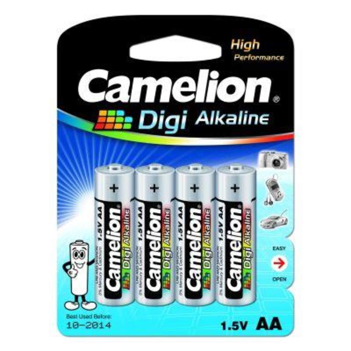 Camelion 11210406 Digi Alkaline Mignon Batterien, LR 06, 4 Stück