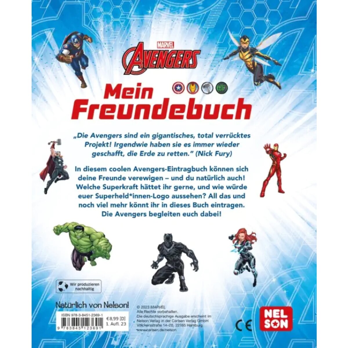 Carlsen Marvel Avengers: Mein Freundebuch