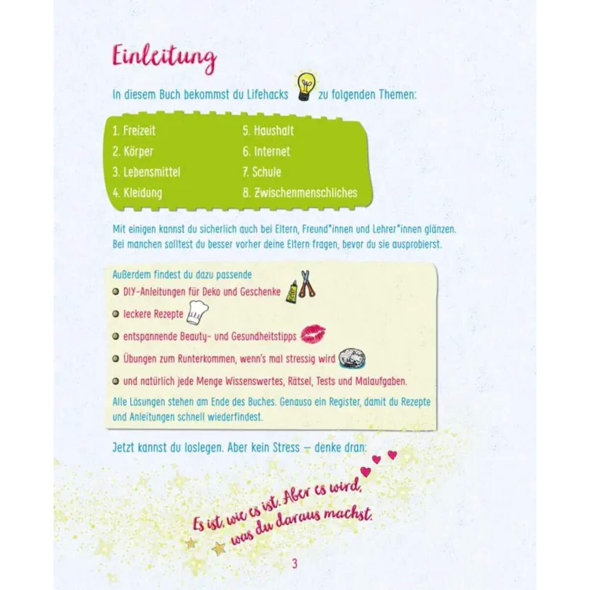 Carlsen Verlag Dein Mädchenbuch: Life Hacks von Nikki Busch, Christiane Hahn