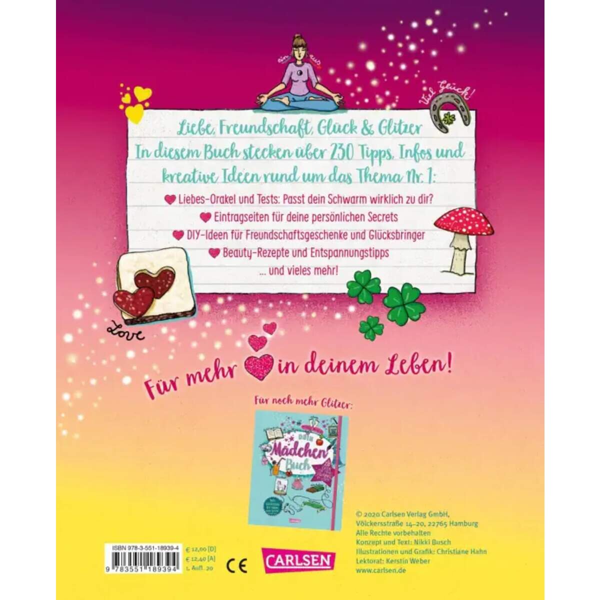 Carlsen Verlag Dein Mädchenbuch: Lovebook von Nikki Busch, Christiane Hahn