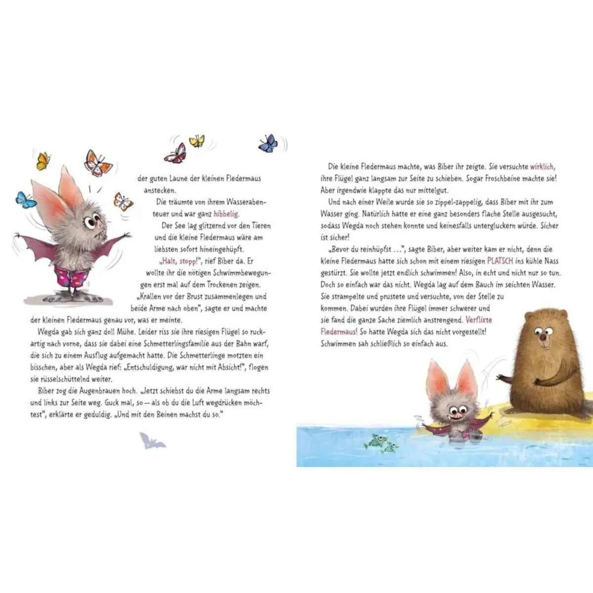 Carlsen Verlag Die kleine Fledermaus Wegda: Wegda planscht los