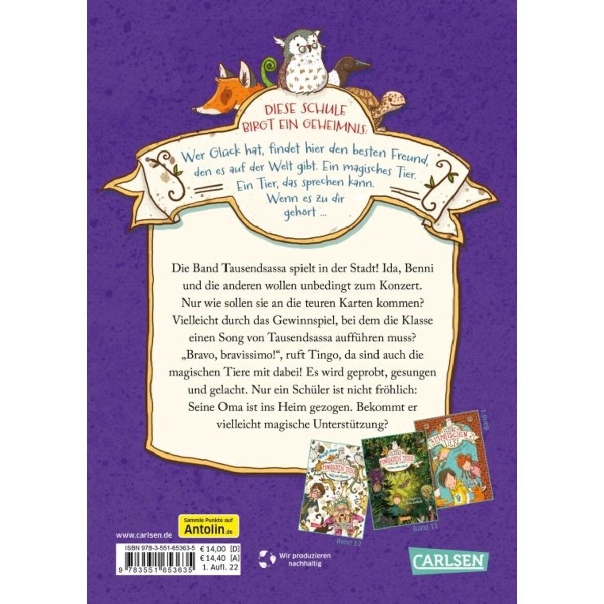 Carlsen Verlag Die Schule der magischen Tiere 13: Bravo, bravissimo!