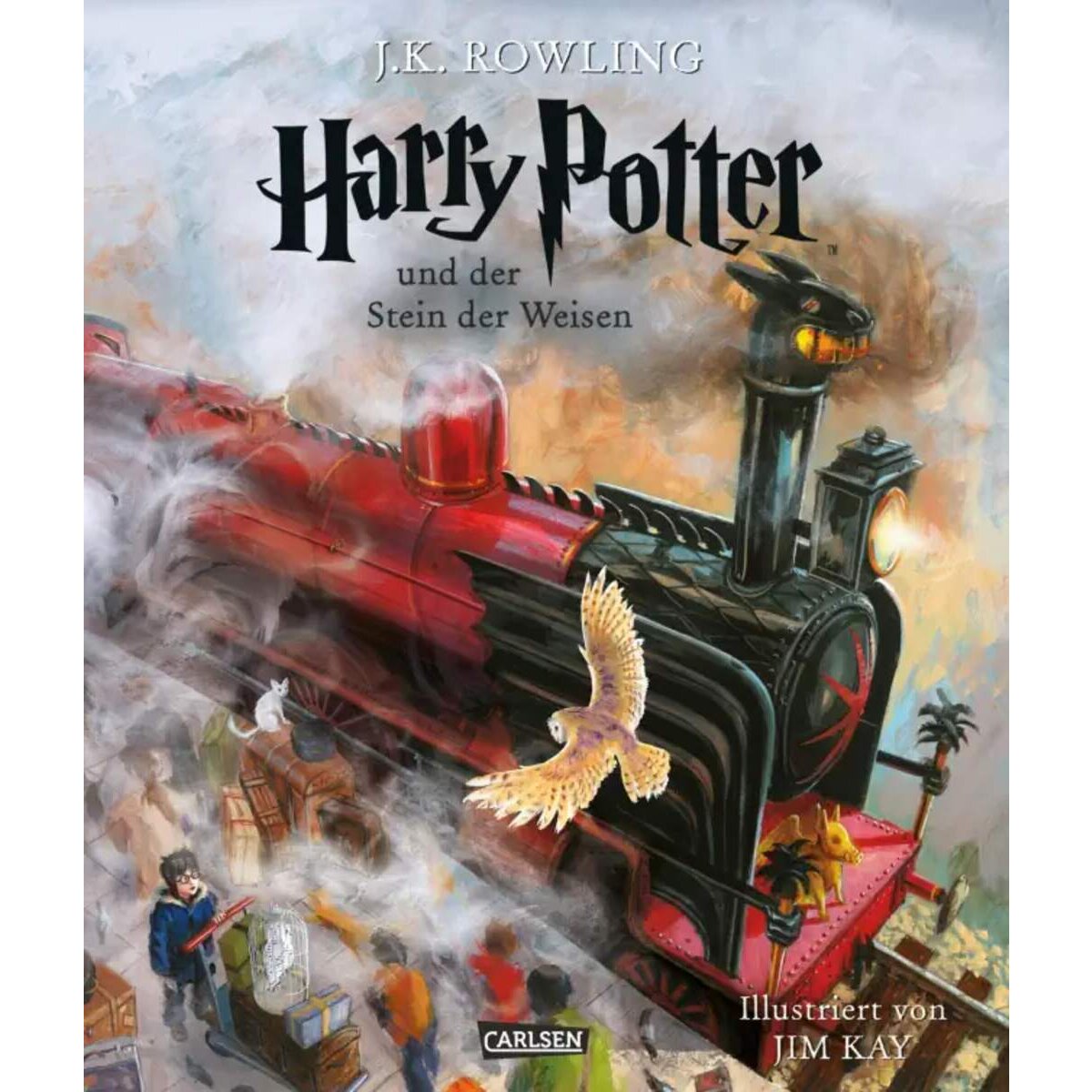 Carlsen Verlag Harry Potter und der Stein der Weisen (farbig illustrierte Schmuckausgabe)