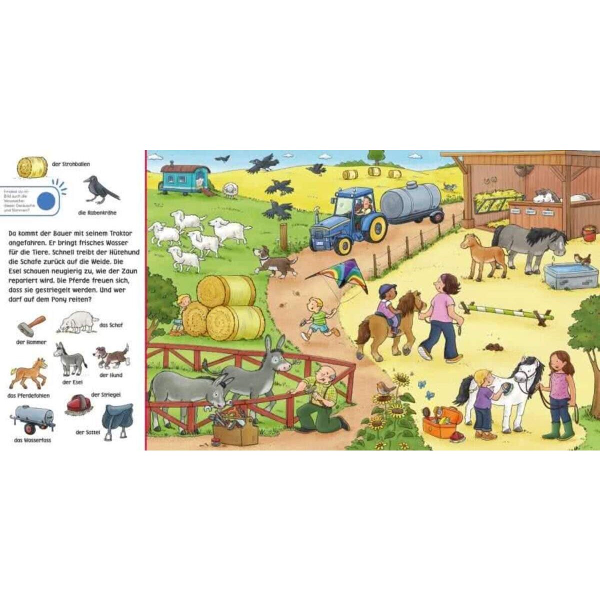 Carlsen Verlag Hör mal (Soundbuch): Wimmelbuch: Auf dem Bauernhof