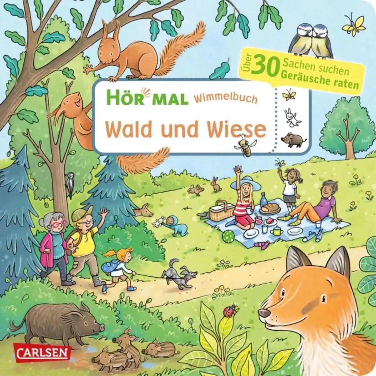 Carlsen Verlag Hör mal (Soundbuch): Wimmelbuch: Wald und Wiese