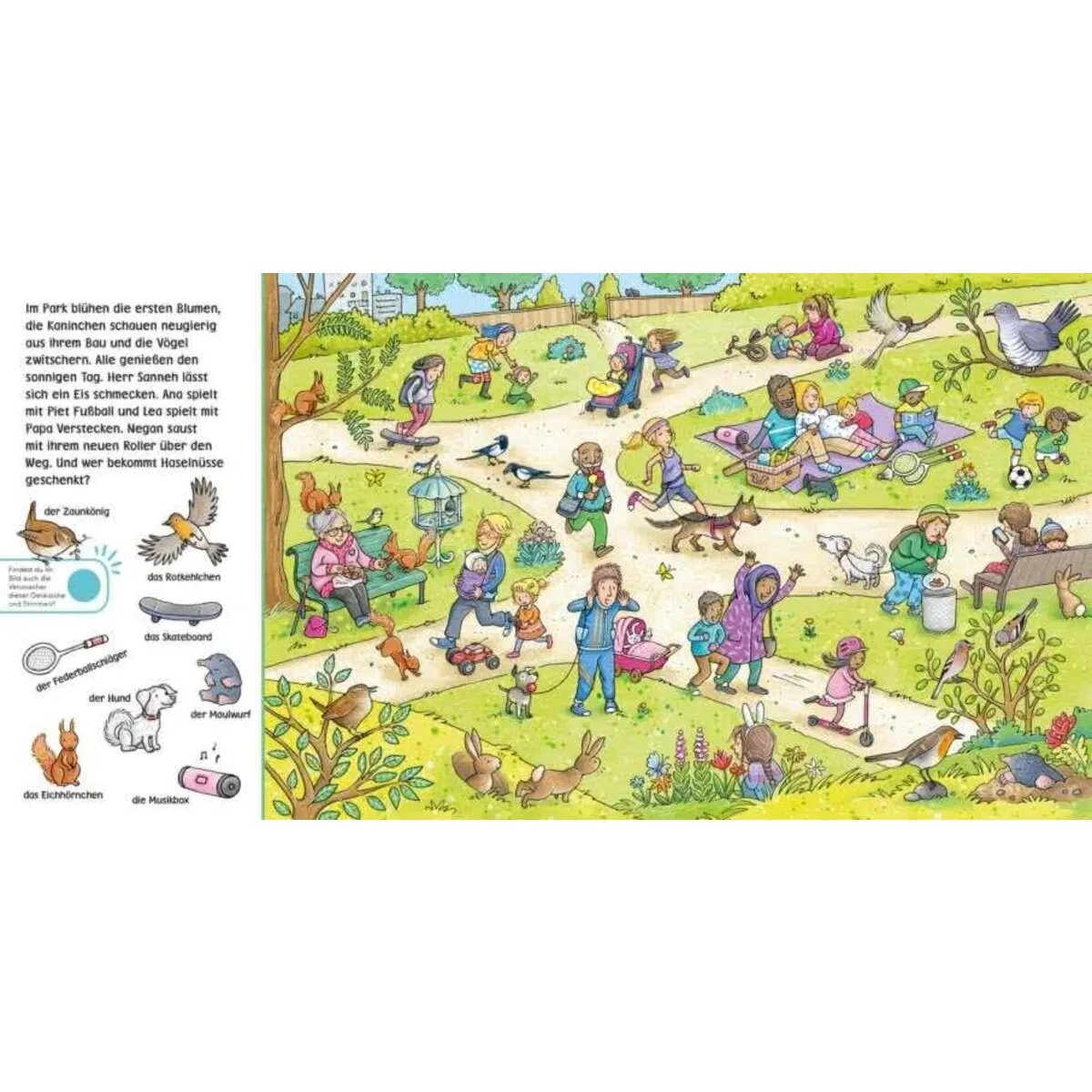 Carlsen Verlag Hör mal (Soundbuch): Wimmelbuch: Wald und Wiese