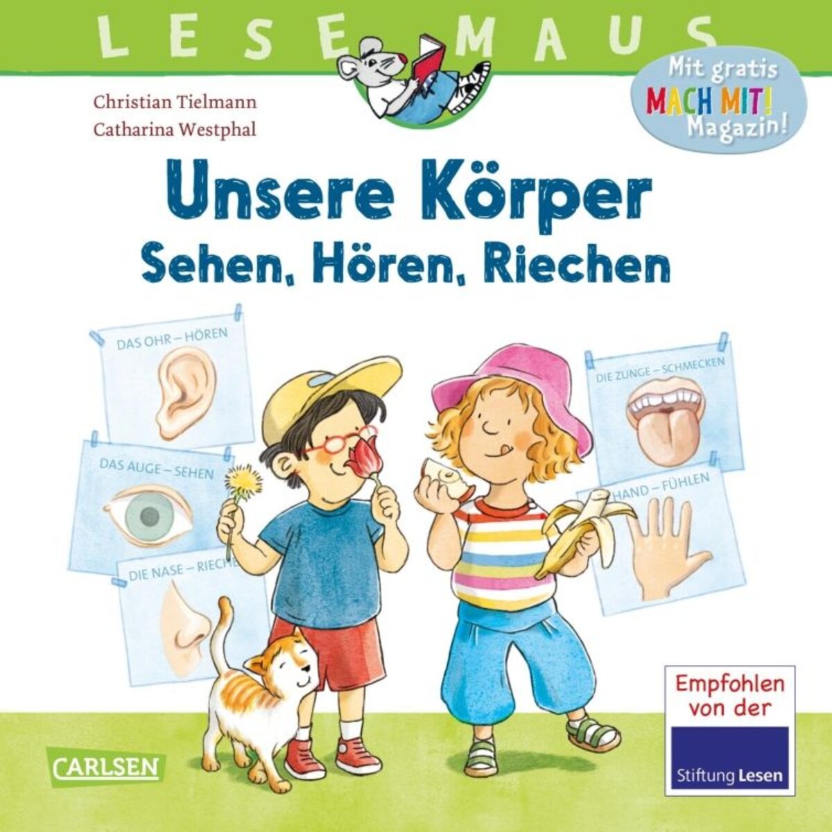 Carlsen Verlag LESEMAUS 168: Unsere Körper – Sehen, Hören, Riechen