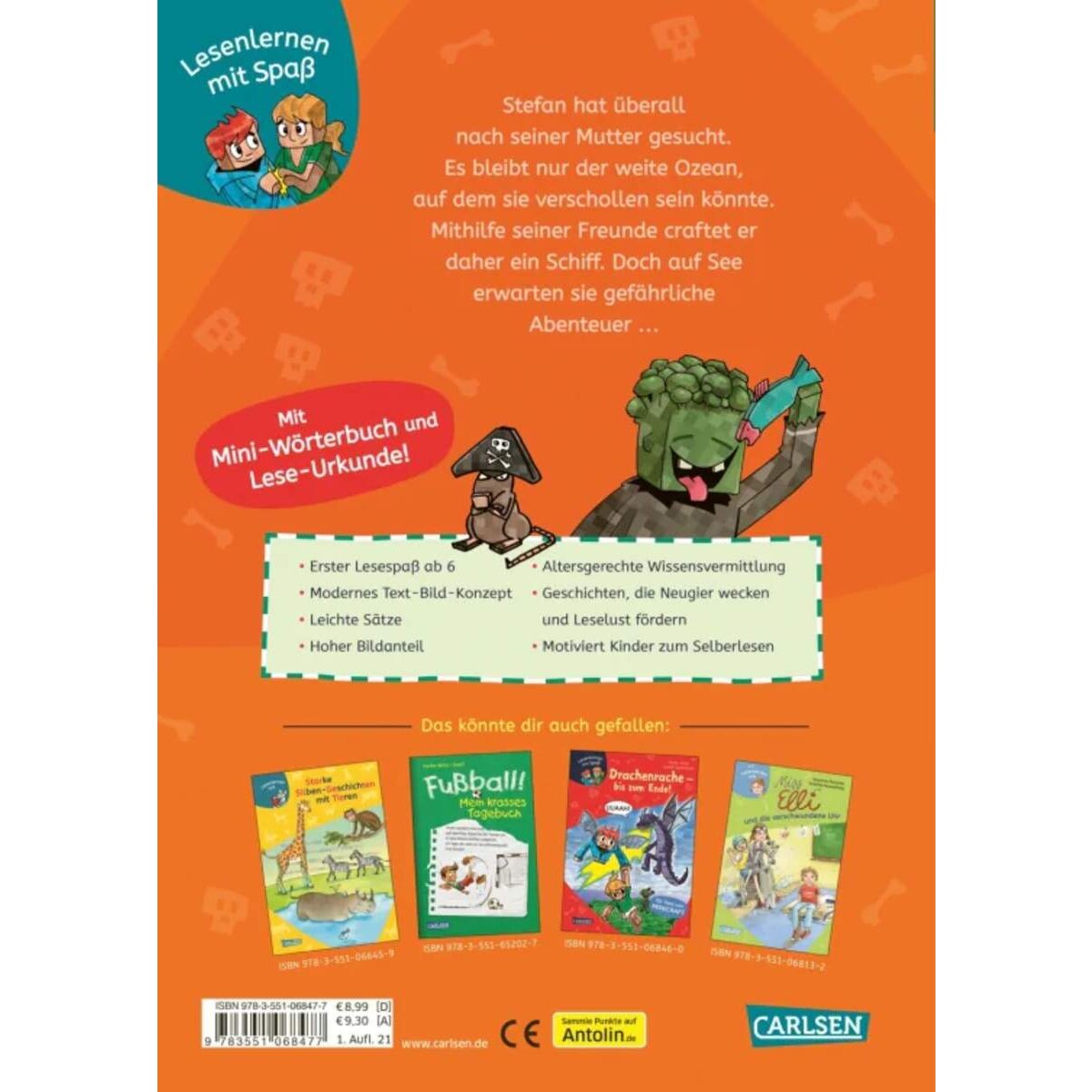 Carlsen Verlag Lesenlernen mit Spaß – Minecraft 4: Ungeheuer – bis zum Untergang!