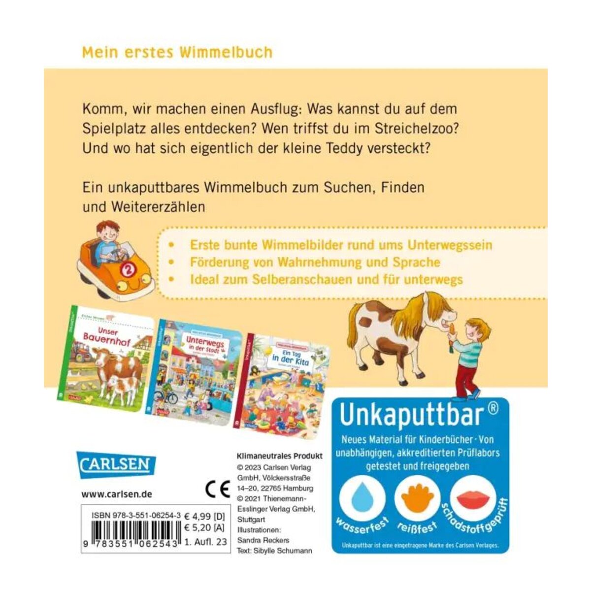 Carlsen Verlag Unkaputtbar: Mein erstes Wimmelbuch: Wir machen einen Ausflug