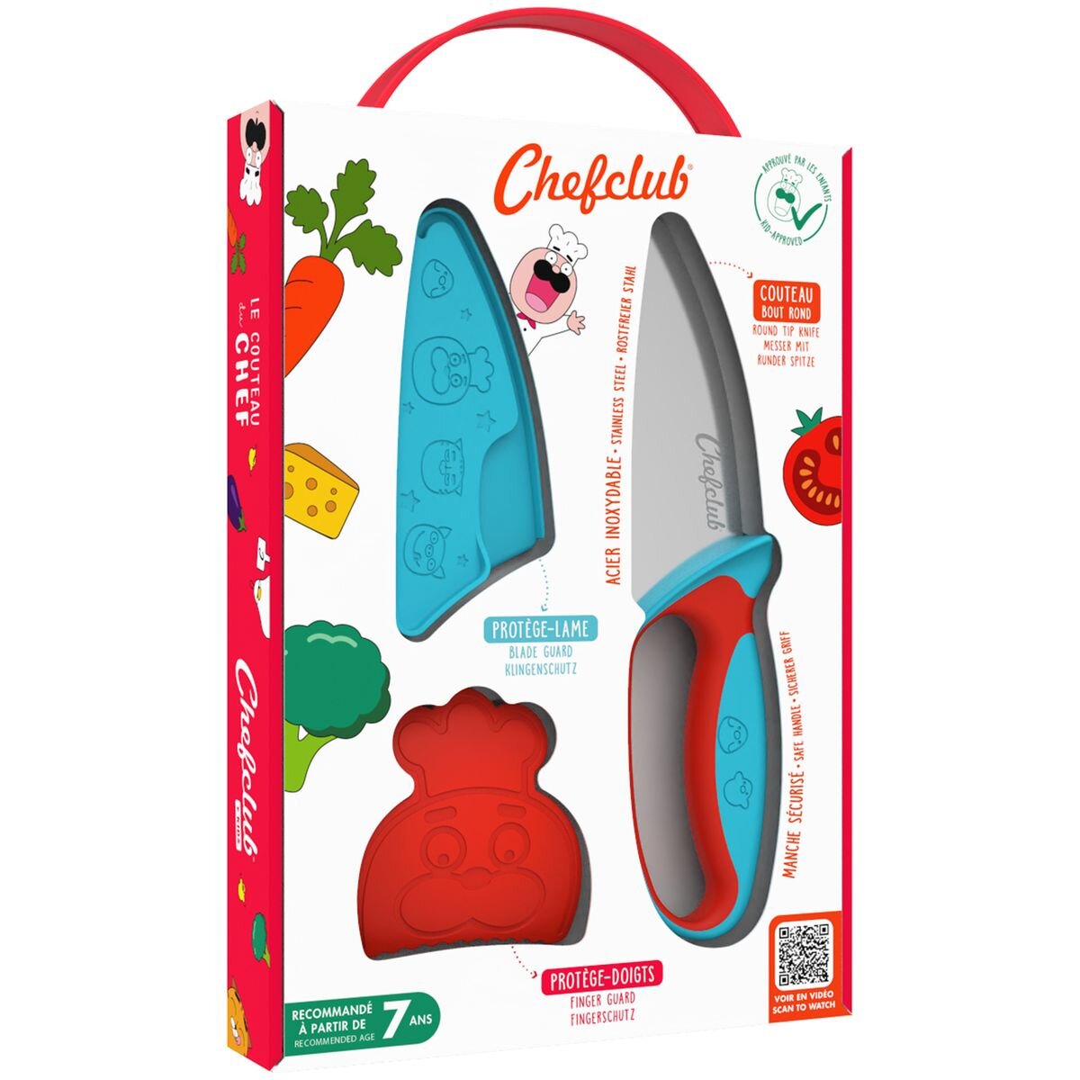 Chefclub Messer für Kinder Blau & Rot
