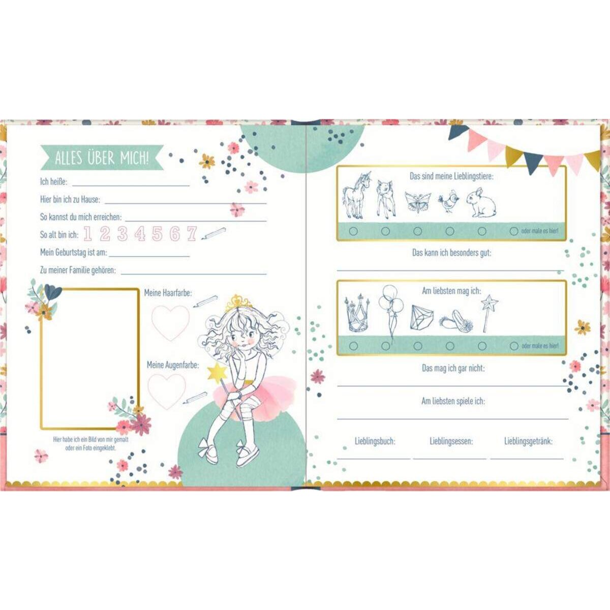 Coppenrath Verlag Freundebuch - Meine Kindergartenfreunde (Prinzessin Lillifee - Glitter & Gold)