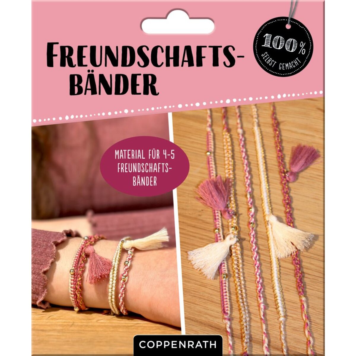 Coppenrath Verlag Freundschaftsbänder knüpfen (Gold / Beige) - 100% selbst gemacht