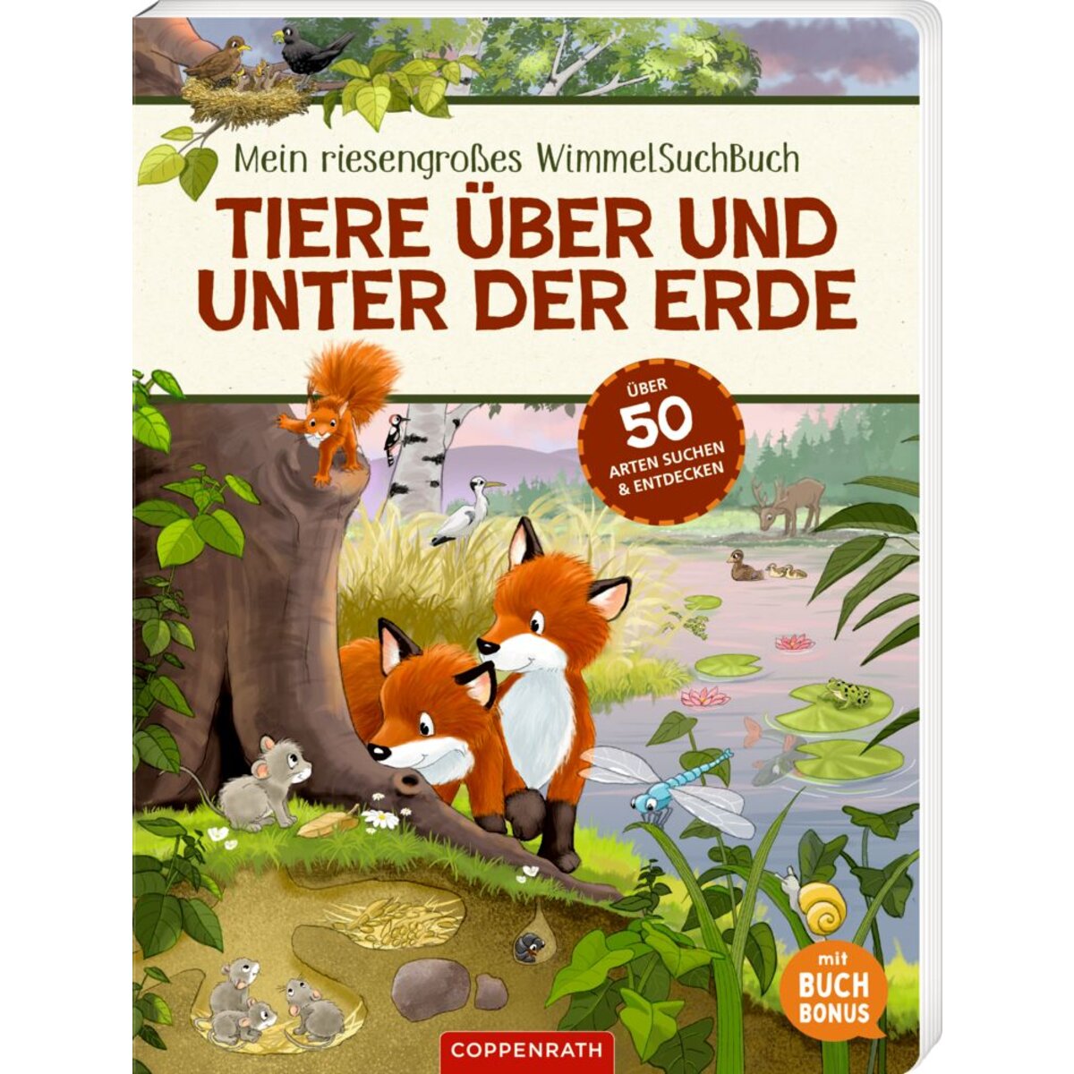 Coppenrath Verlag WimmelSuchBuch: Tiere über und unter der Erde (Buchbonus)