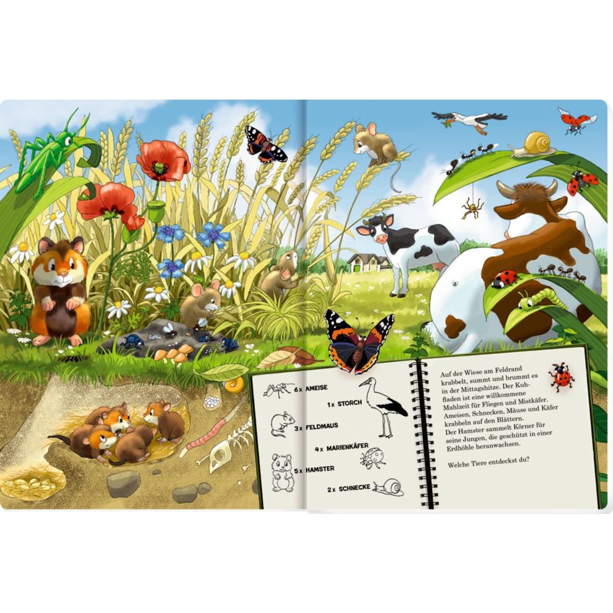 Coppenrath Verlag WimmelSuchBuch: Tiere über und unter der Erde (Buchbonus)