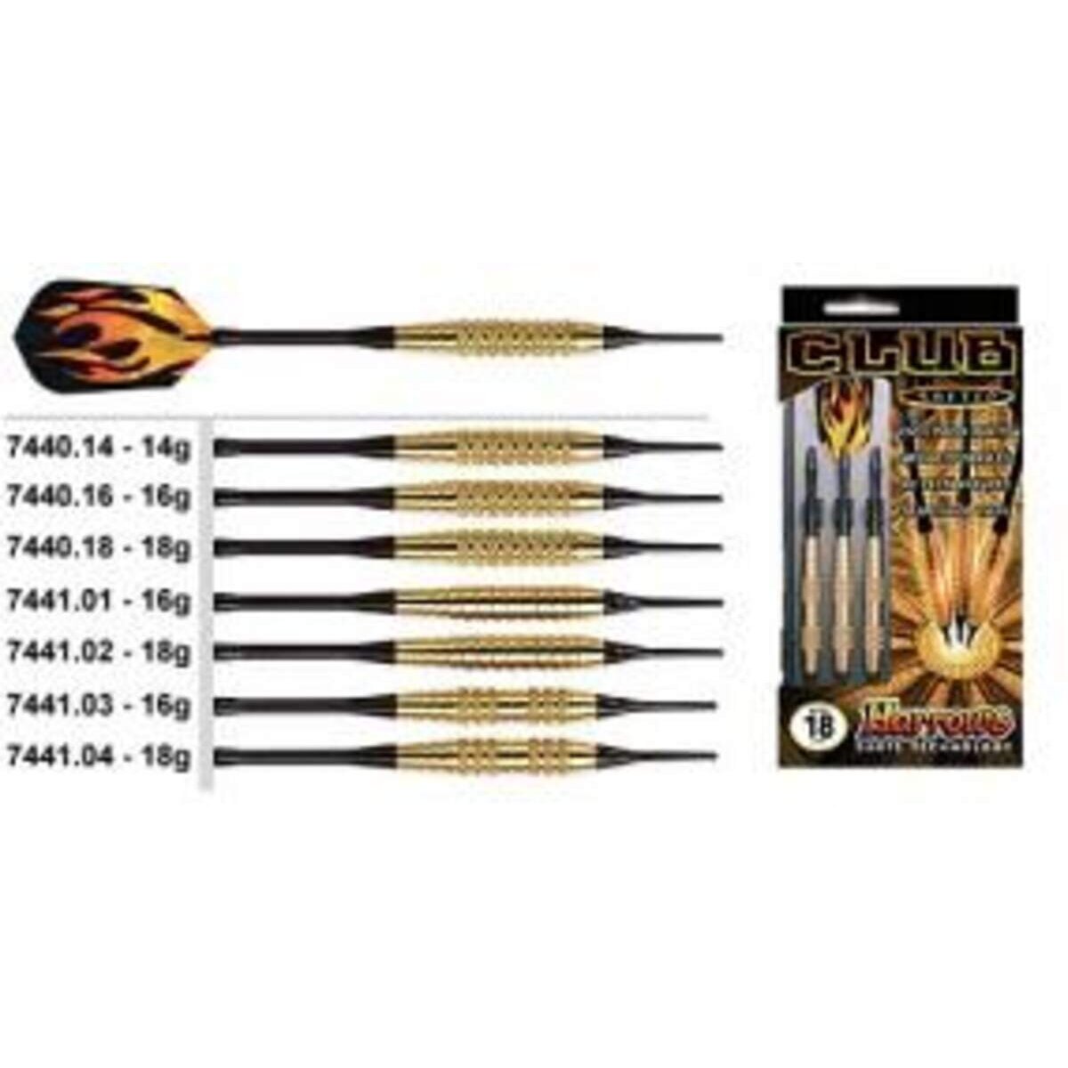 Dartpoint Harrows Club Brass 18g