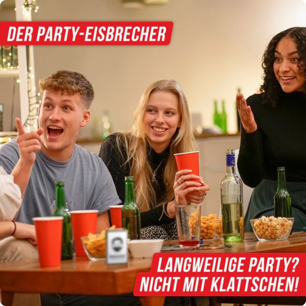 Denkriesen klattschen® – WHITE EDITION – Die offizielle Erweiterung des Kult-Trinkspiels