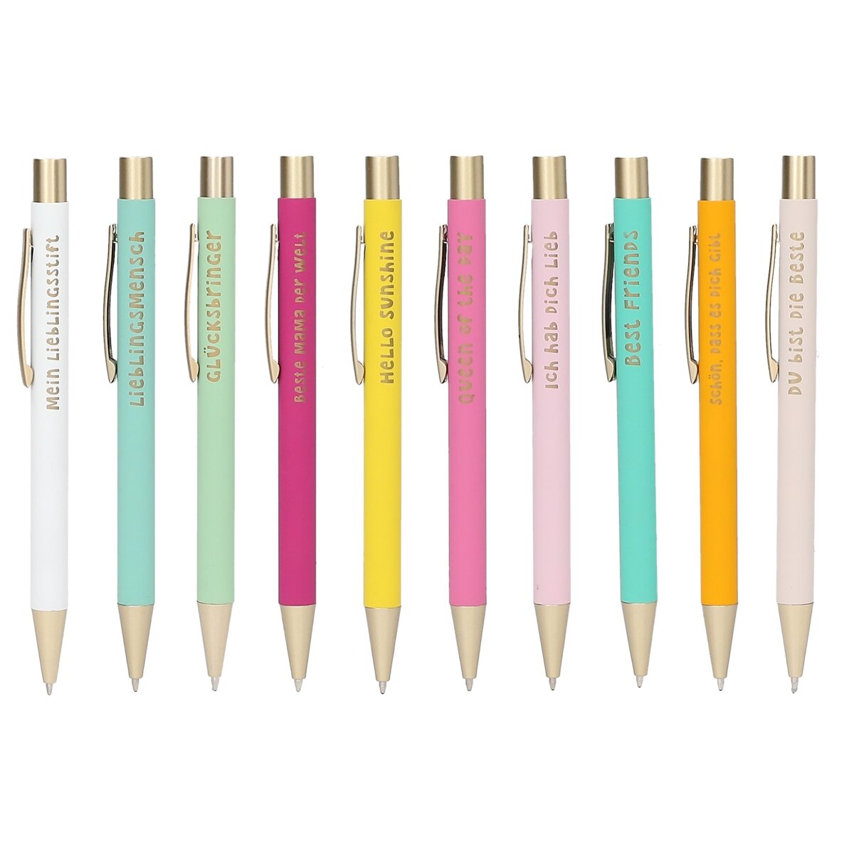 Depesche 1 Lieblings Kugelschreiber schreibt schwarz, 1 Stück, 10-fach sortiert