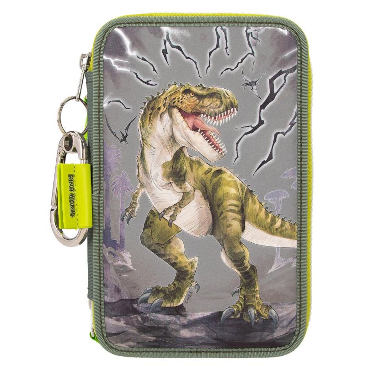 Depesche Dino World 3-Fach Federtasche REFLECTOR