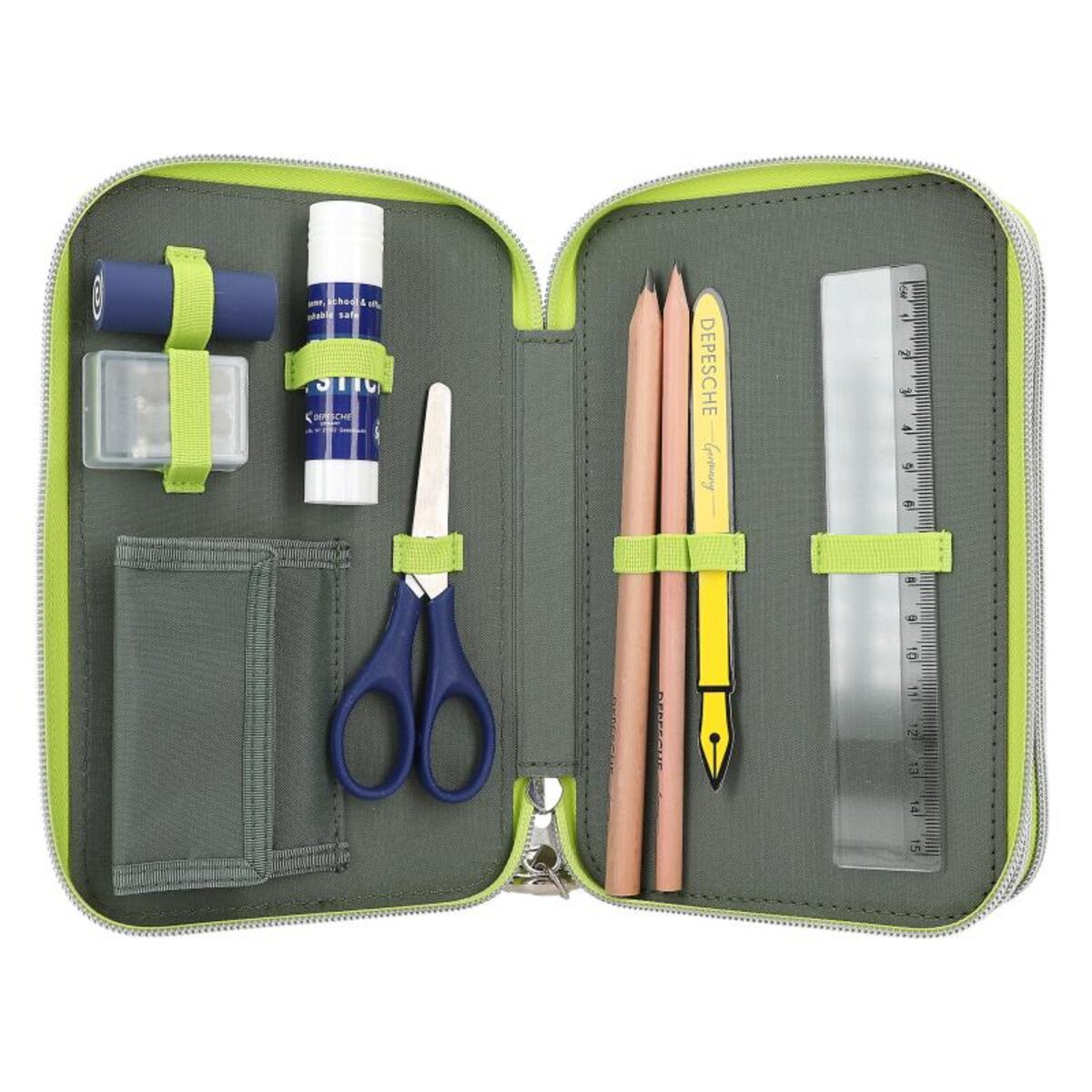 Depesche Dino World 3-Fach Federtasche REFLECTOR