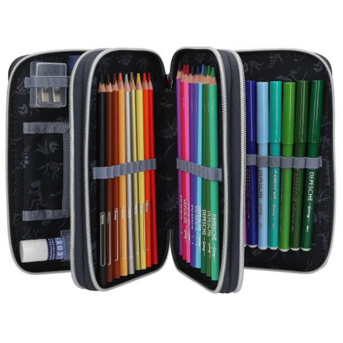 Depesche Dino World 3 Fach Federtasche LED GALAXY