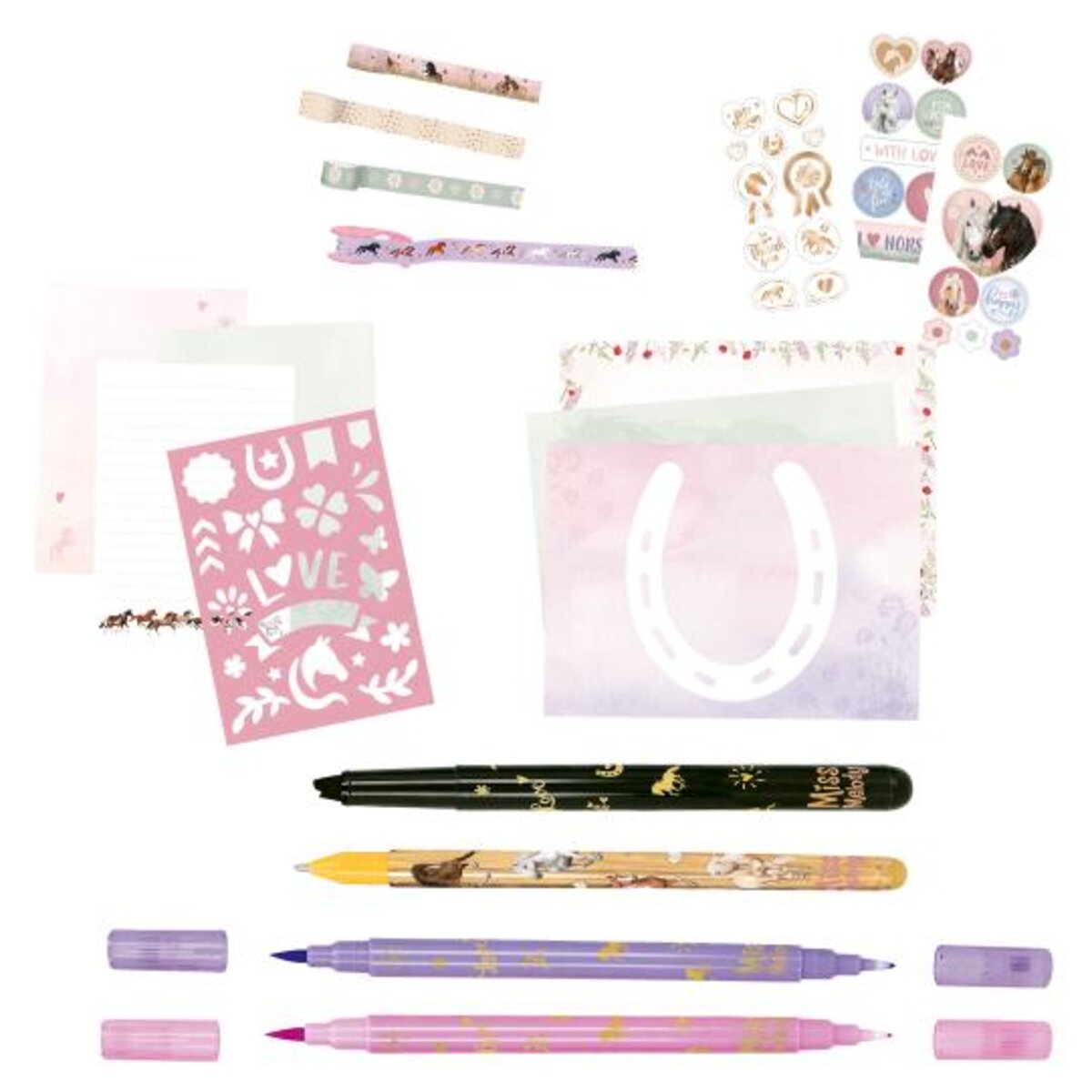 Depesche Miss Melody Briefbox Handlettering Pferde Kreativset