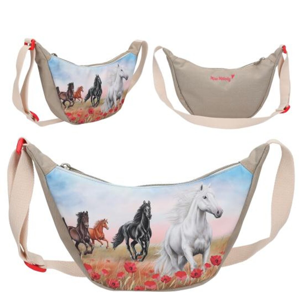 Depesche Miss Melody Kleine Halbmond Umhängetasche POPPY SAND