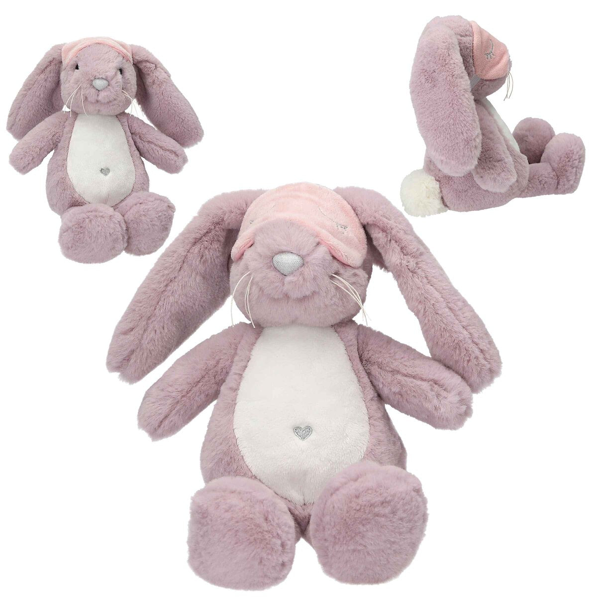 Depesche Princess Mini Plüsch Hase lila mit Schlafmaske