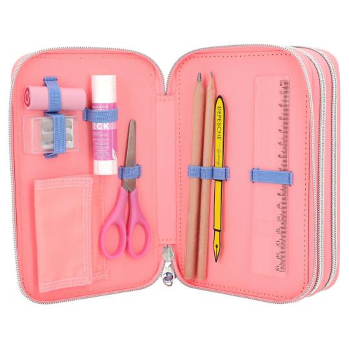 Depesche TOPModel 3-Fach Federtasche mit wendbaren Pailletten